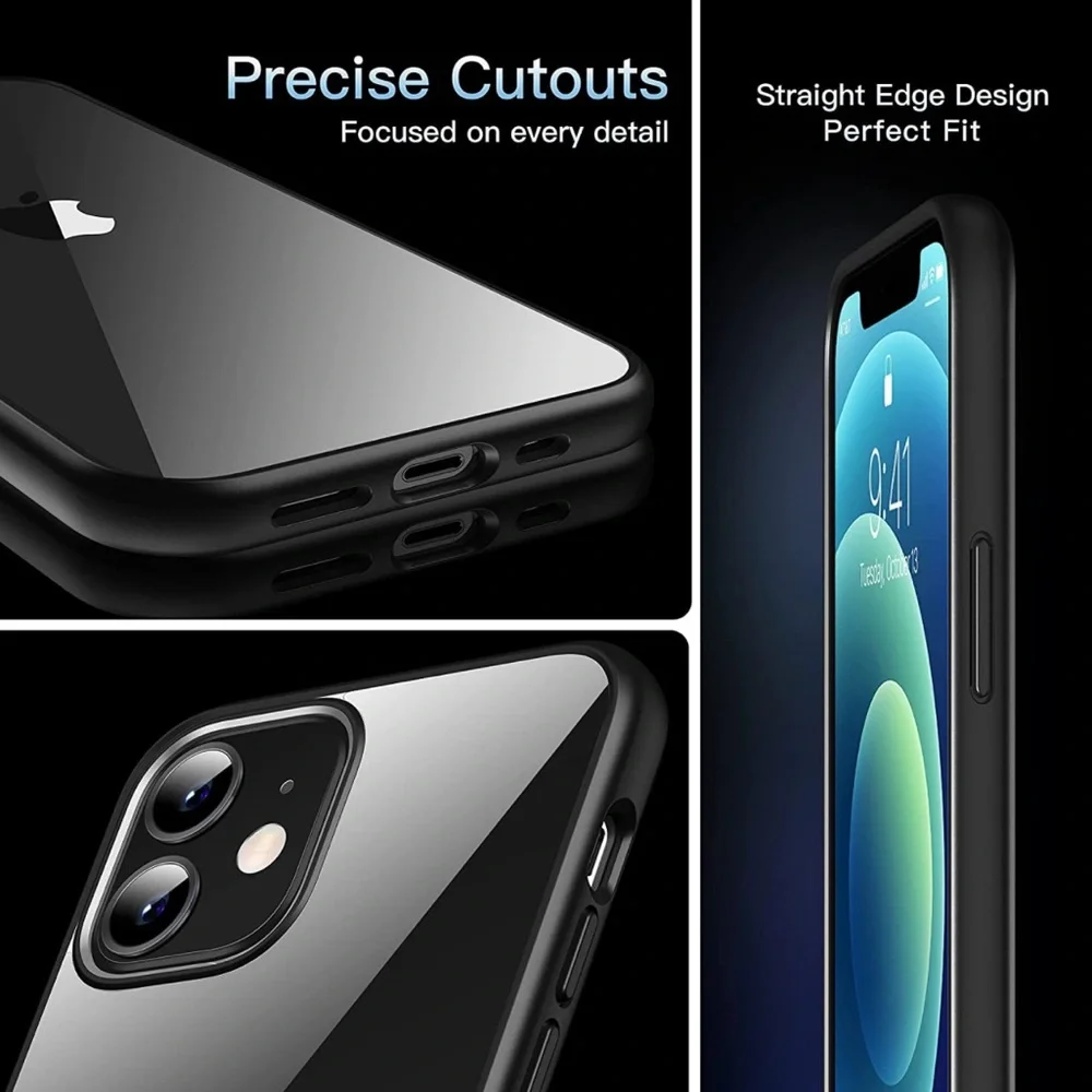 ✨NEW: iPhone 12 Black Phonecase | Clear Phone Cover | Cover for iPhone 12 Pro